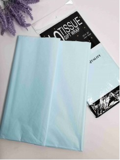 Бумага тишью 50*66см, 10листов (светло-голубой)